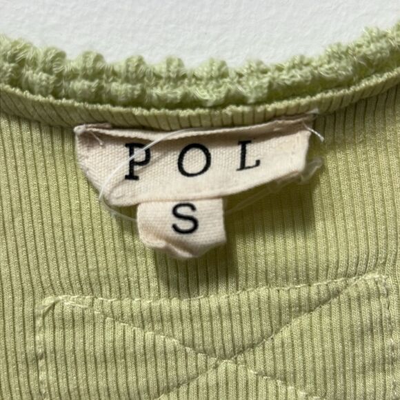POL Chartreuse Boho Top — Small - Picture 3 of 5